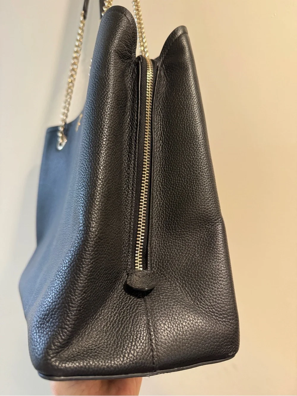 kate spade New York Jordyn Large Work Tote with gold chain straps